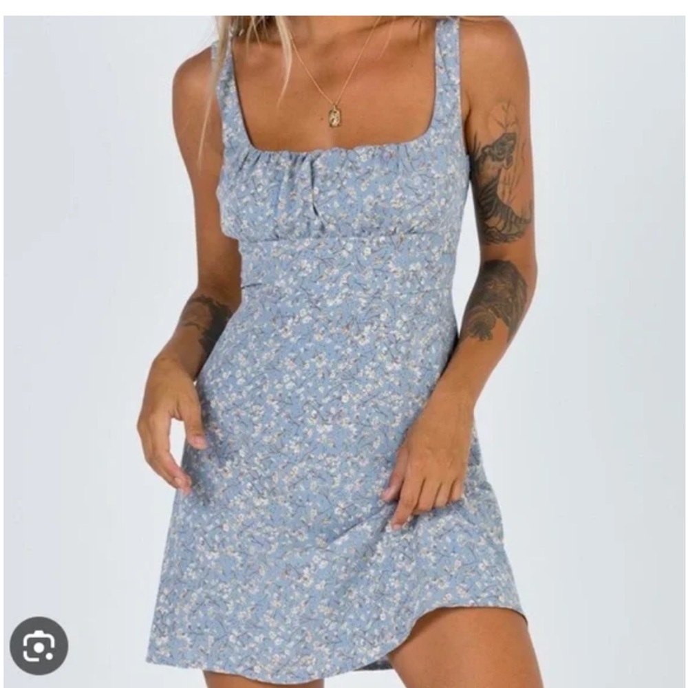 Princess polly Kailee mini dress blue floral mini dress